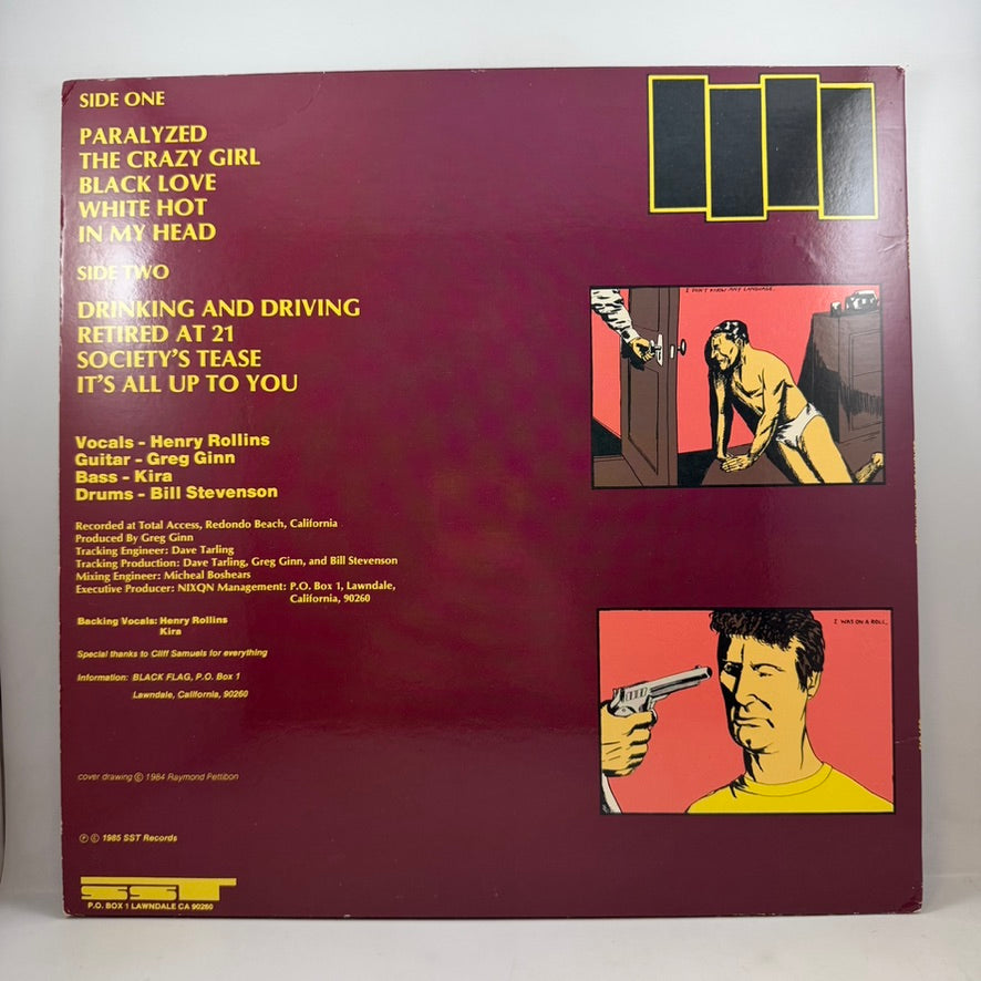 Black Flag – In My Head LP USED Vinyl VG+/VG+ Original Pressing