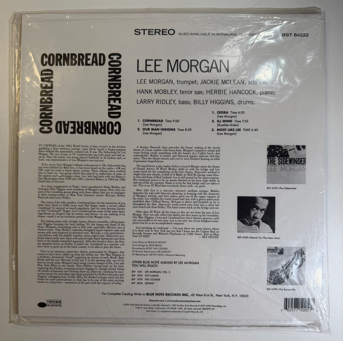 Lee Morgan – Cornbread LP NOS Vinyl Mint Still Sealed Tone Poet