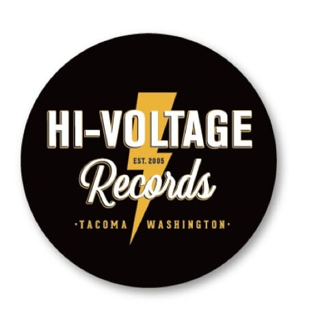 Hi-Voltage Merch Hi-Voltage Black Round Logo Sticker - 3" 10012550