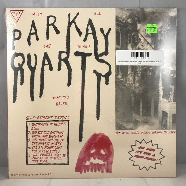 New Vinyl Parquet Courts - Tally All the Things That You Broke LP NEW 45 RPM 10015030