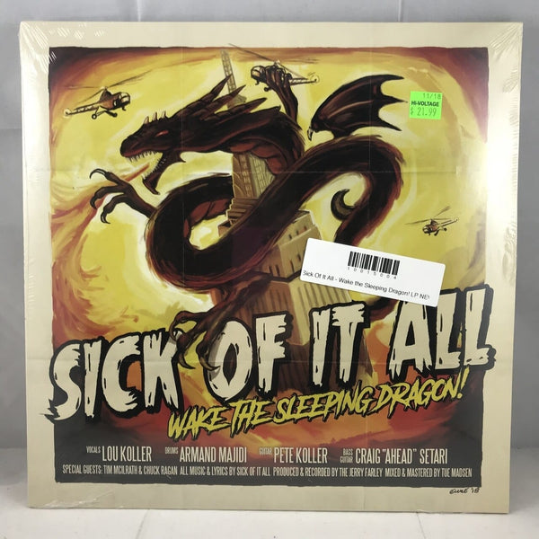 New Vinyl Sick Of It All - Wake the Sleeping Dragon! LP NEW 10015004