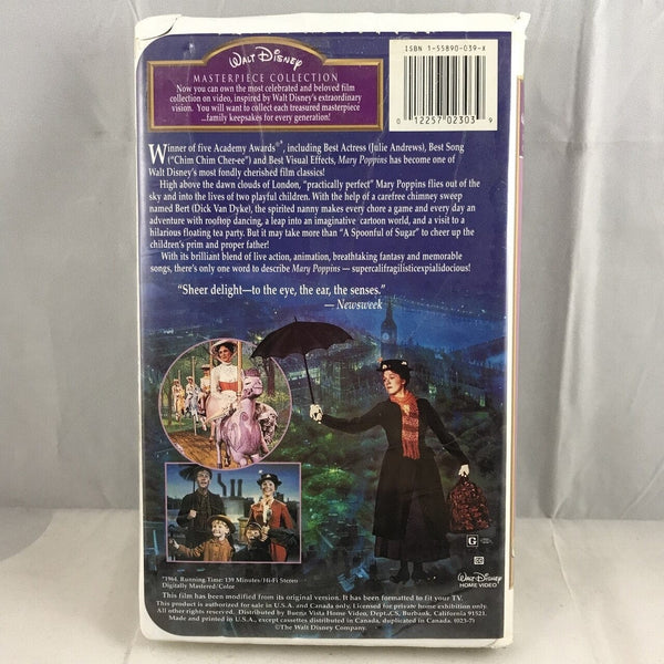 Used VHS Mary Poppins - VHS Disney USED 1884