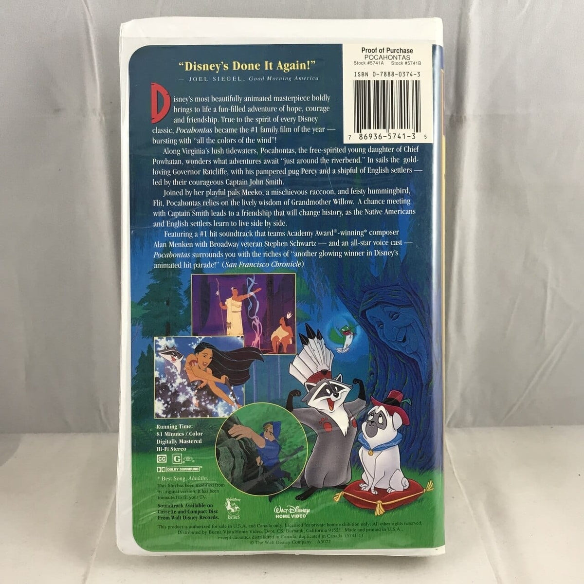 Pocahontas outlet VHS