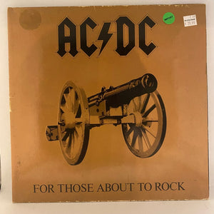 Used Vinyl AC/DC - For Those About To Rock LP USED VG++/VG J071722-12
