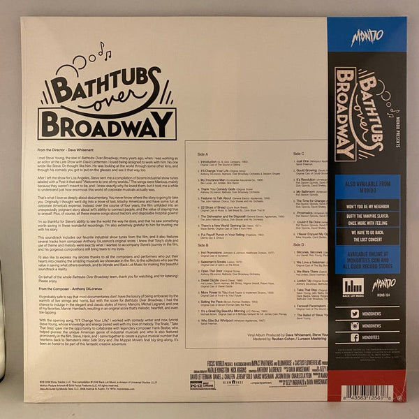 Used Vinyl Anthony DiLorenzo, Various – Bathtubs Over Broadway 2LP USED NOS STILL SEALED Color Vinyl 180 Gram J051523-31