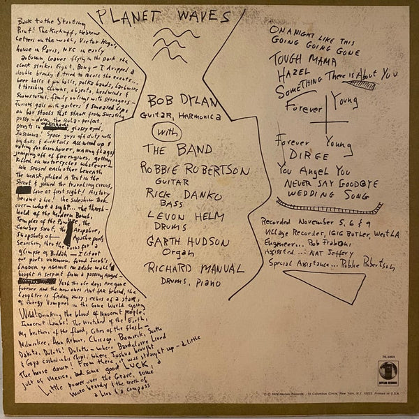 Used Vinyl Bob Dylan – Planet Waves LP USED VG+/VG J031623-05