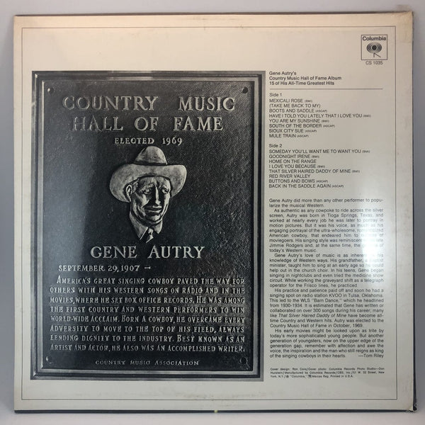 Used Vinyl Gene Autry - 15 All Time Greatest Hits LP SEALED NOS 3480