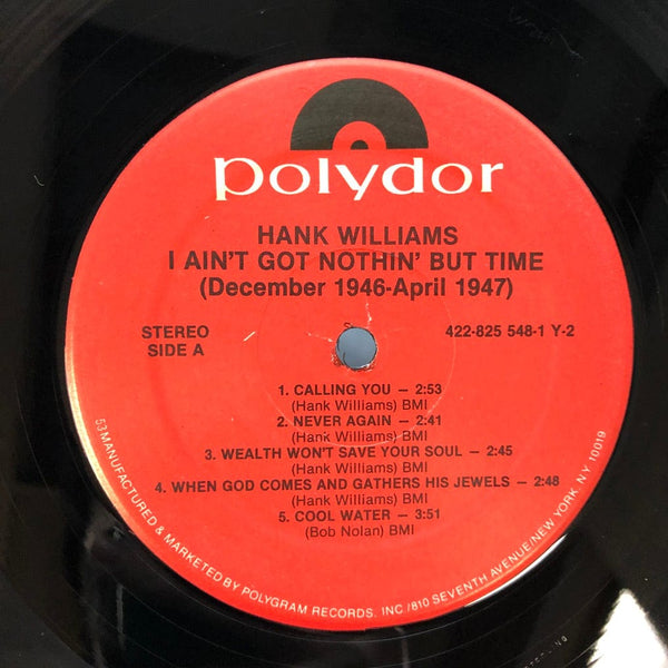 Used Vinyl Hank Williams - I Ain't Got Nothin' But Time 2LP VG++/VG++ USED 020422-039
