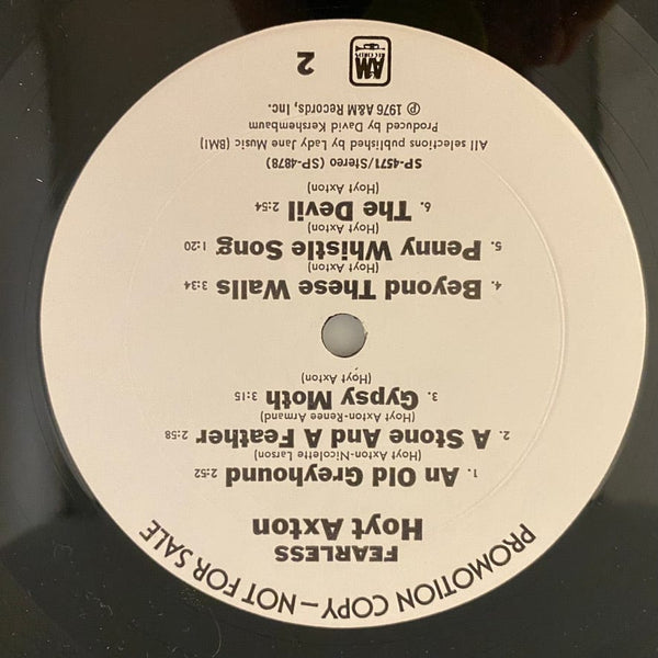 Used Vinyl Hoyt Axton - Fearless LP USED VG++/VG+ Promo J080722-32