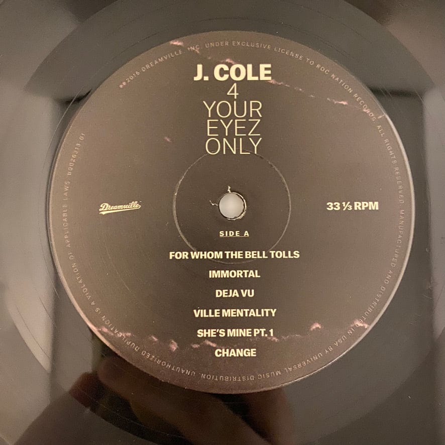 J. Cole – 4 Your Eyez Only LP USED NM/VG++ – Hi-Voltage Records