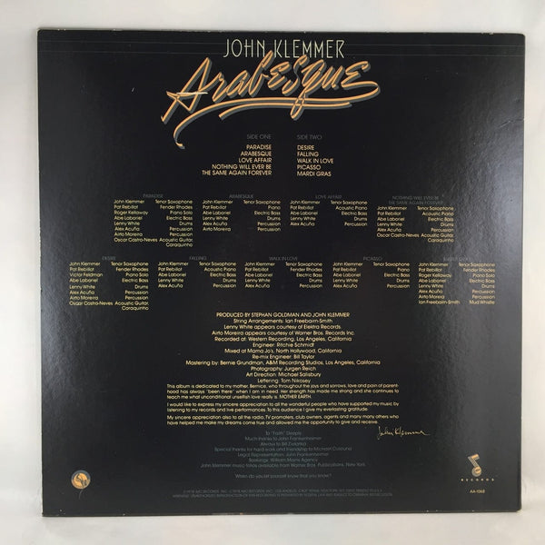 Used Vinyl John Klemmer - Arabesque LP NM-NM USED 6419