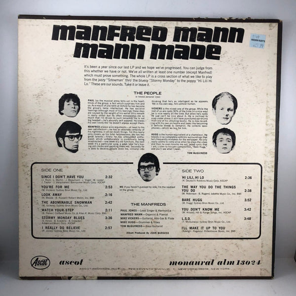 Used Vinyl Manfred Mann - Mann Made LP VG++/VG++ USED I010322-008