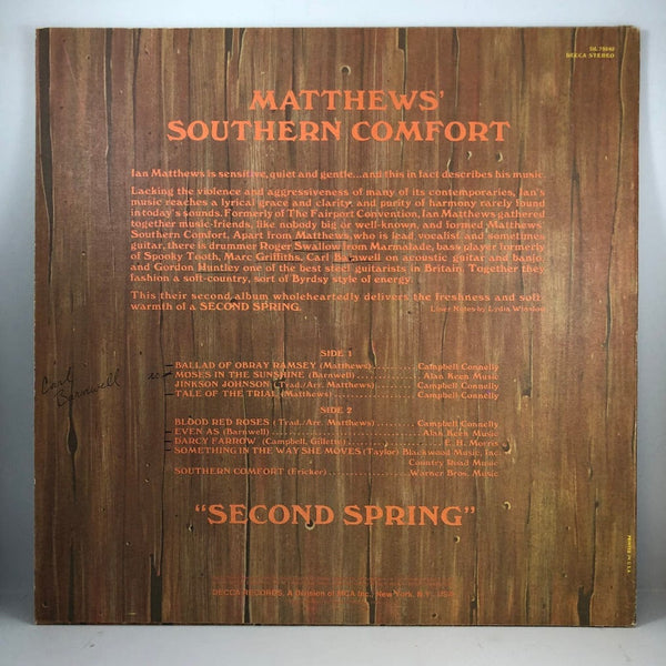 Used Vinyl Matthews' Southern Comfort - Second Spring LP VG++/VG++ USED I010822-027