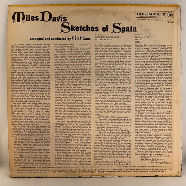 Used Vinyl Miles Davis – Sketches Of Spain LP USED VG+/G+ Original Mono Pressing J062323-14