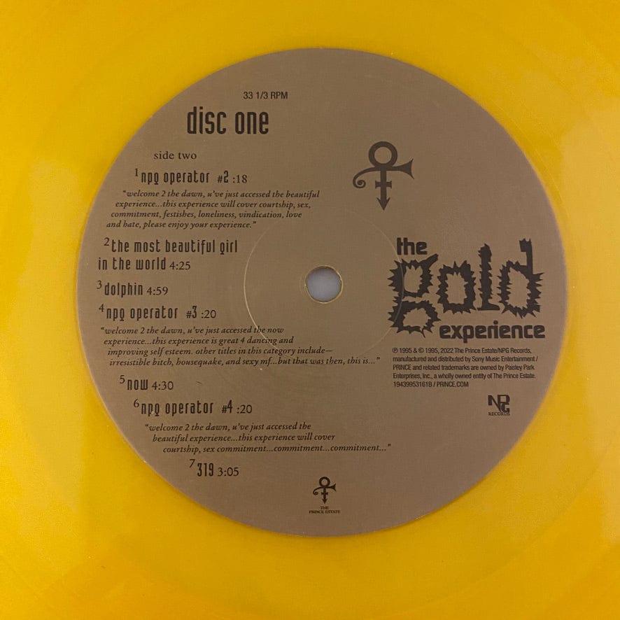 Prince - The Gold Experience 2LP USED NM/NM Gold Vinyl – Hi-Voltage Records