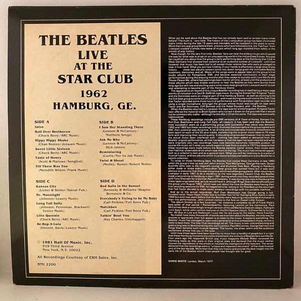 Used Vinyl The Beatles – Live - 1962 - Hamburg, Germany 2LP USED NM/VG J082723-05