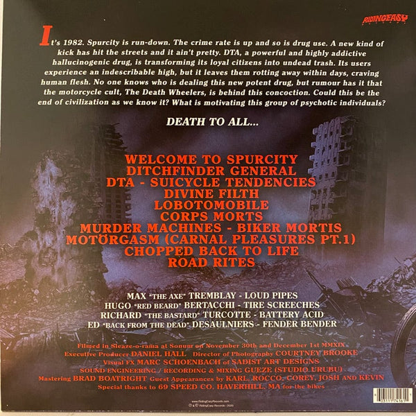 Used Vinyl The Death Wheelers – Divine Filth LP USED NM/NM Blue Vinyl J020923-13