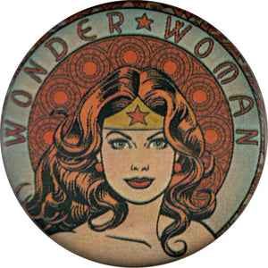 WONDER WOMAN - Mucha - 1.25 inch Pin-on Button 991809