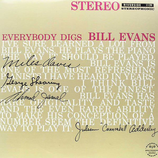 Bill Evans - Everybody Digs Bill Evans LP NEW