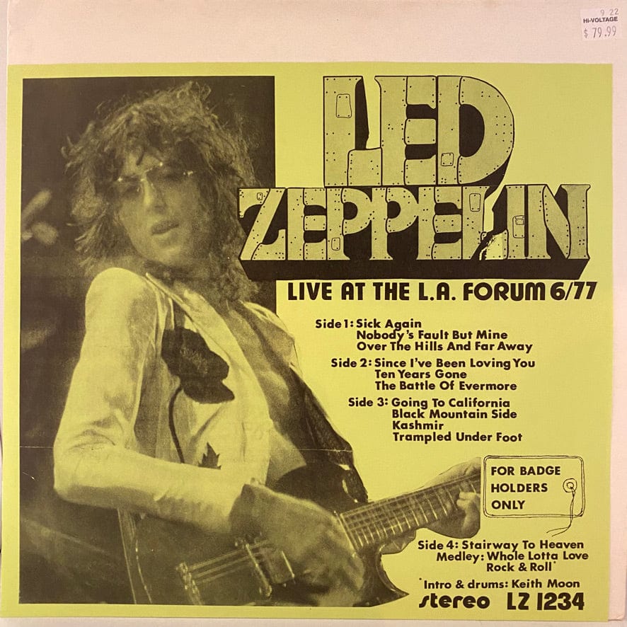 Led Zeppelin – For Badge Holders Only - Live At The L.A. Forum 6