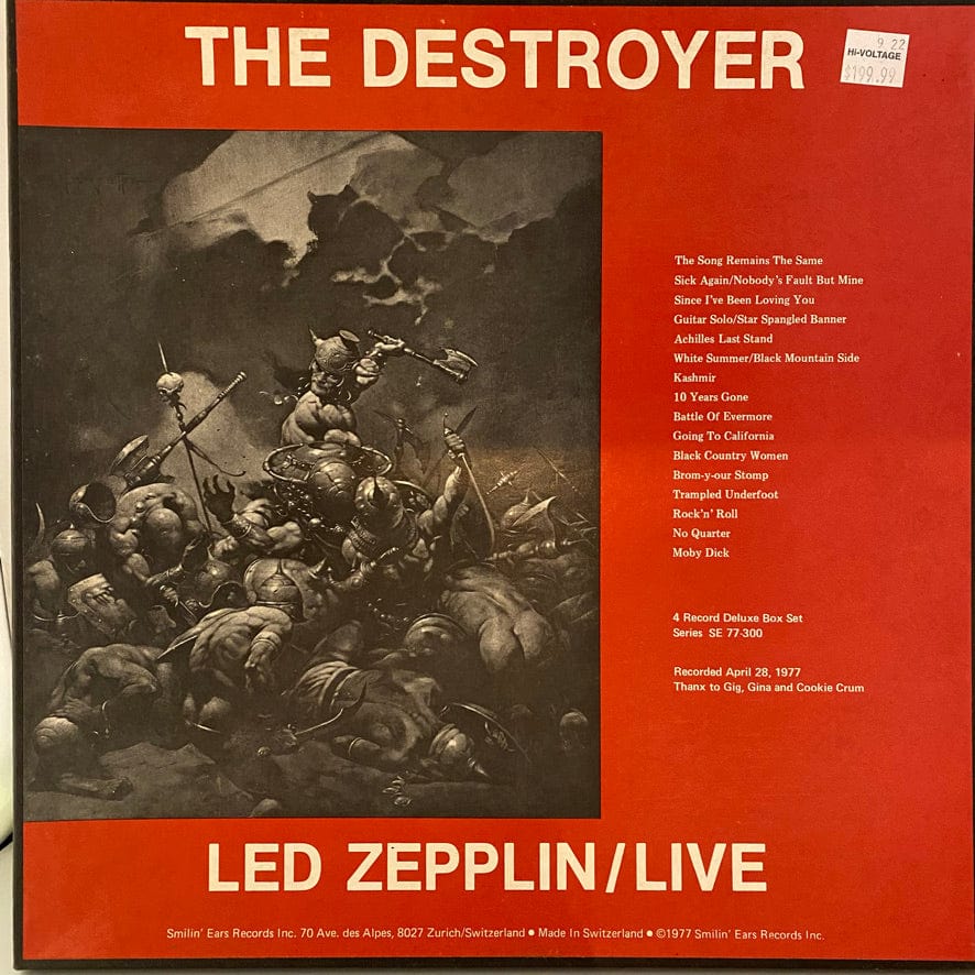 Zeppelin – The Destroyer 4LP VG+/VG++ Box Set Rele – Hi-Voltage Records