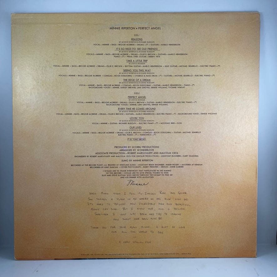 Minnie Riperton - Angel LP VG+/VG++ VINYL USED Hi-Voltage Records