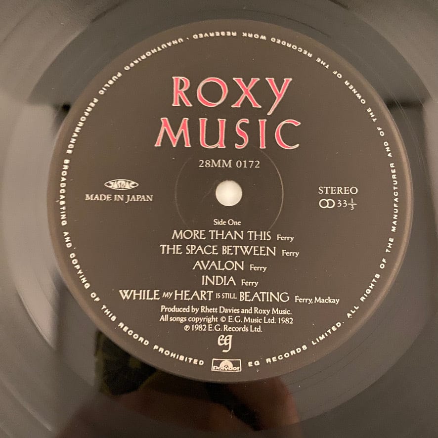 Roxy Music – Avalon LP USED NM/NM Japanese Pressing – Hi-Voltage