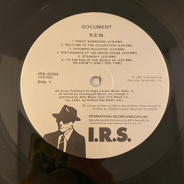 R.E.M. – Document LP USED VG++/VG+ 1987 US Pressing