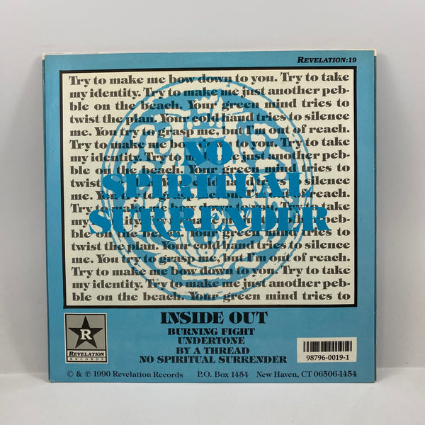 Inside Out – No Spiritual Surrender 7" USED Vinyl VG++/VG+