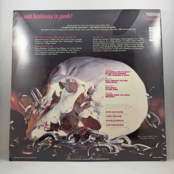 Megadeth – Killing Is My Business... And Business Is Good! LP NOS Vinyl Mint Still Sealed