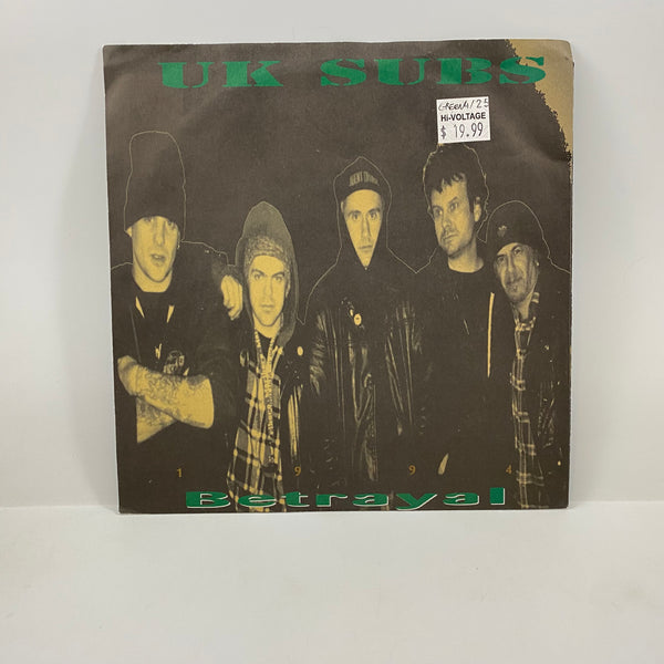 UK Subs – Betrayal 7" USED Vinyl VG++/VG+ Color Vinyl