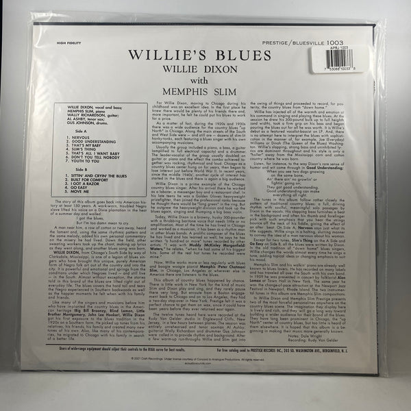 Willie Dixon, Memphis Slim – Willie's Blues LP Vinyl Mint Still Sealed Audiophile