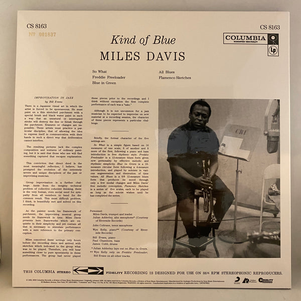 Miles Davis – Kind Of Blue LP Box Set USED VG++/NM UHQR Audiophile 200 Gram Clear Vinyl Numbered