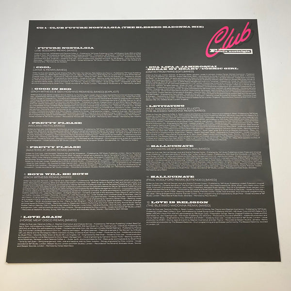 Dua Lipa & The Blessed Madonna – Club Future Nostalgia LP USED Vinyl VG+/VG+