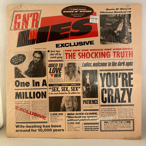 Guns N' Roses – G N' R Lies LP USED VG+/VG+ 1988 US Pressing Uncensored Cover