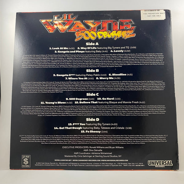 Lil Wayne – 500 Degreez LP USED Vinyl VG+/VG+ Promo