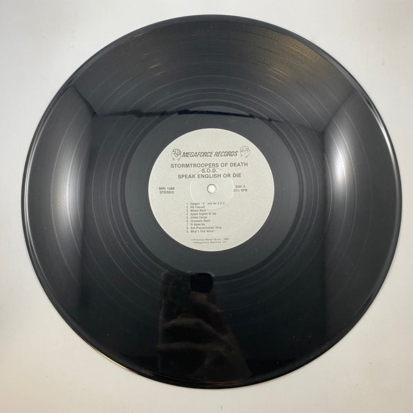 S.O.D.: Stormtroopers Of Death – Speak English Or Die LP USED Vinyl VG+/VG+