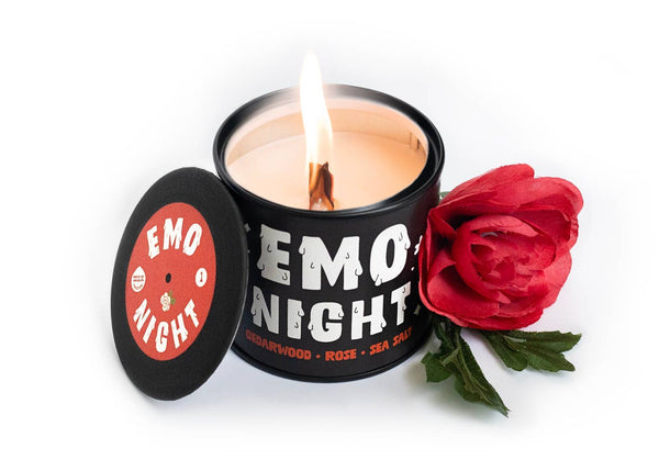 Candle - Emo Night Soy Candle with Playlist & Vinyl Magnet