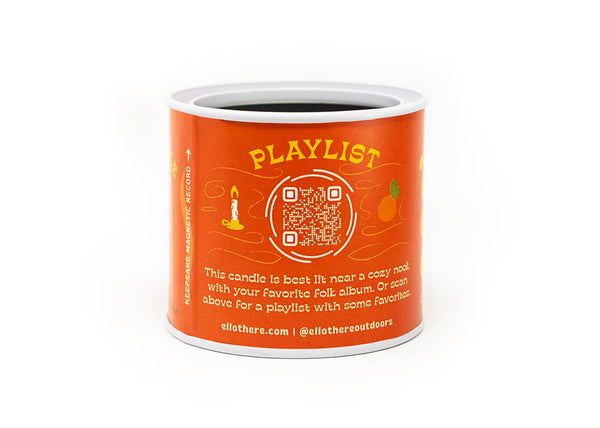 Candle - Folk Cabin Soy Candle with Playlist & Vinyl Magnet