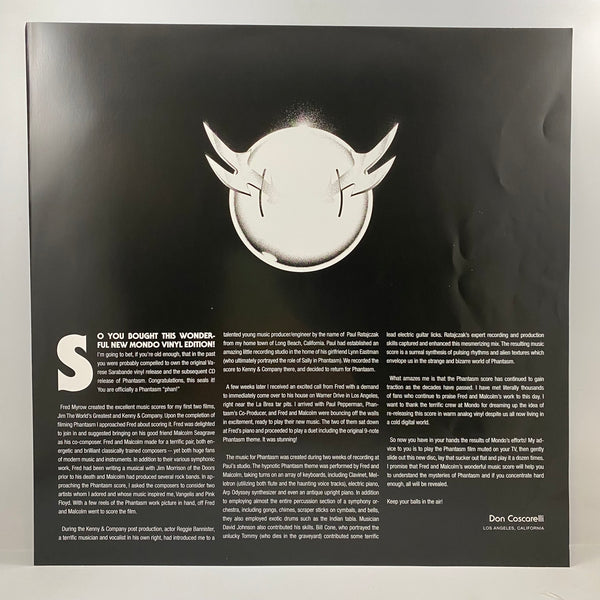 Fred Myrow And Malcolm Seagrave – Phantasm (Original Motion Picture Soundtrack) LP USED Vinyl NM/NM / Color Vinyl