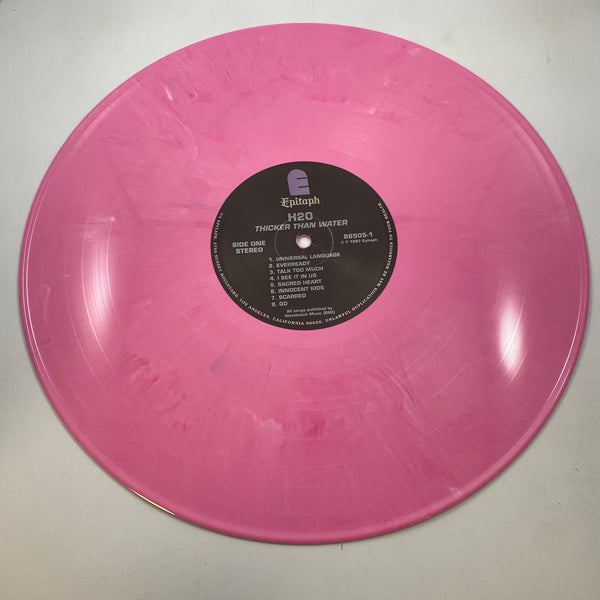 H2O – Thicker Than Water LP USED Vinyl VG+/VG Original Pressing / Color Vinyl