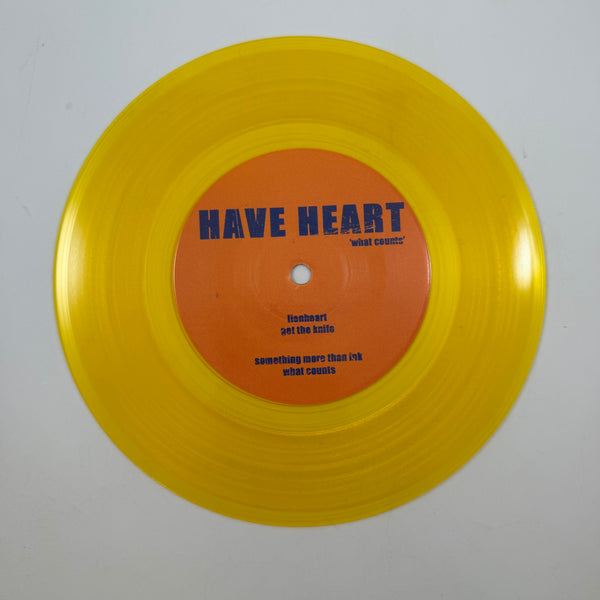 Have Heart – What Counts 7" USED Vinyl NM/NM Color Vinyl