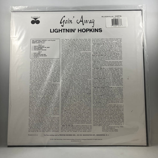 Lightnin' Hopkins – Goin' Away LP Vinyl Mint Still Sealed Audiophile