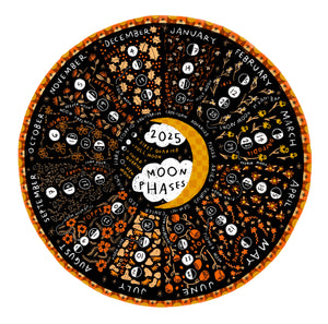 2025 MOON PHASE CALENDAR ~ With Flowers & Astrological Signs