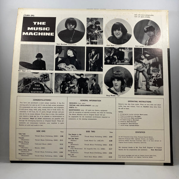 The Music Machine – (Turn On) The Music Machine LP USED Vinyl VG/VG+