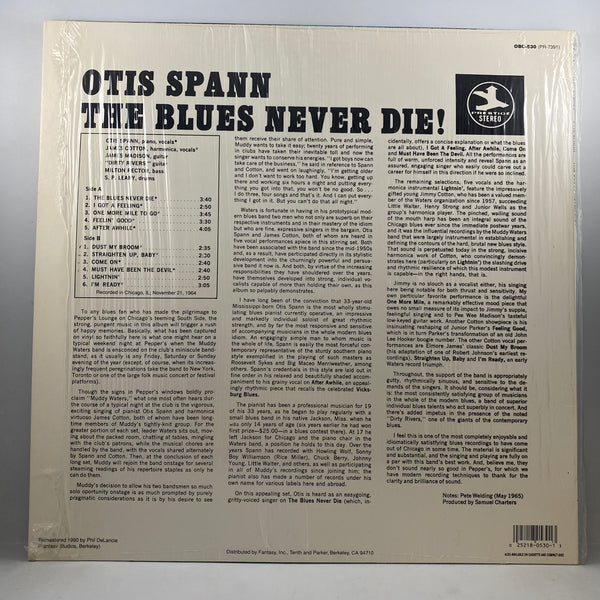 Otis Spann – The Blues Never Die! LP Vinyl NM/VG+