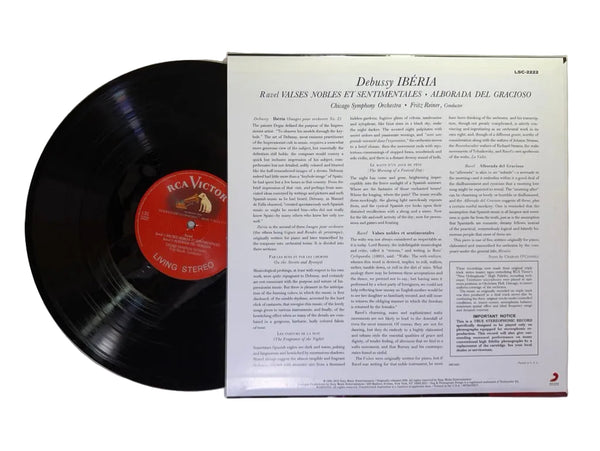 Debussy / Ravel - Reiner, Chicago Symphony Orchestra – Iberia / Alborada Del Gracioso / Valses Nobles Et Sentimentales LP USED Vinyl NM/NM Audiophile