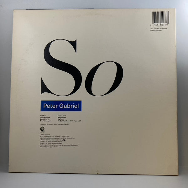 Peter Gabriel – So LP USED Vinyl VG+/VG+