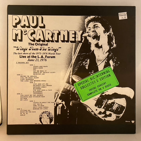 Paul McCartney / Wings – The Original "Wings From The Wings" 3LP Box Set USED VG++/VG++ Red/White/Blue Vinyl
