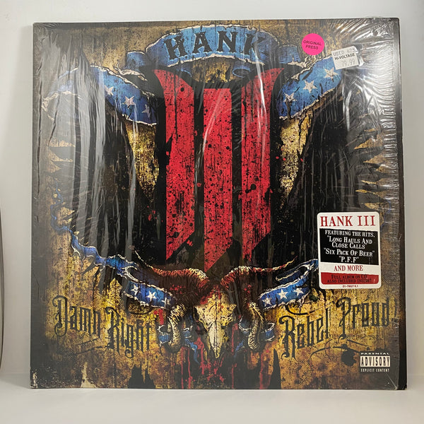 Hank III – Damn Right Rebel Proud LP USED Vinyl VG+/VG+ Missing Full Length CD